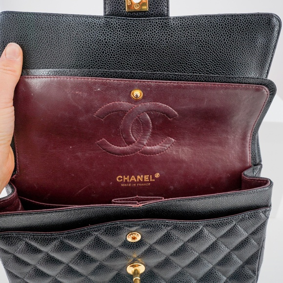Chanel Quilted Caviar Classic Medium Double Flap Bag - Picture 3 of 6